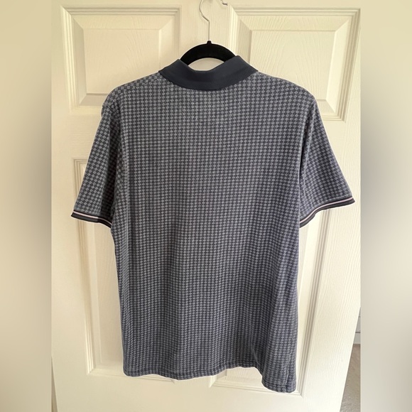 Ted Baker Men’s Dark Blue Textured Polo Shirt - Picture 5 of 5